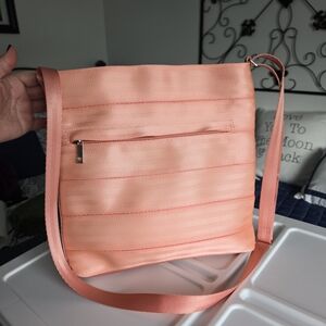 Peach Crossbody Shoulder Bag - Lightweight Everyday Tote